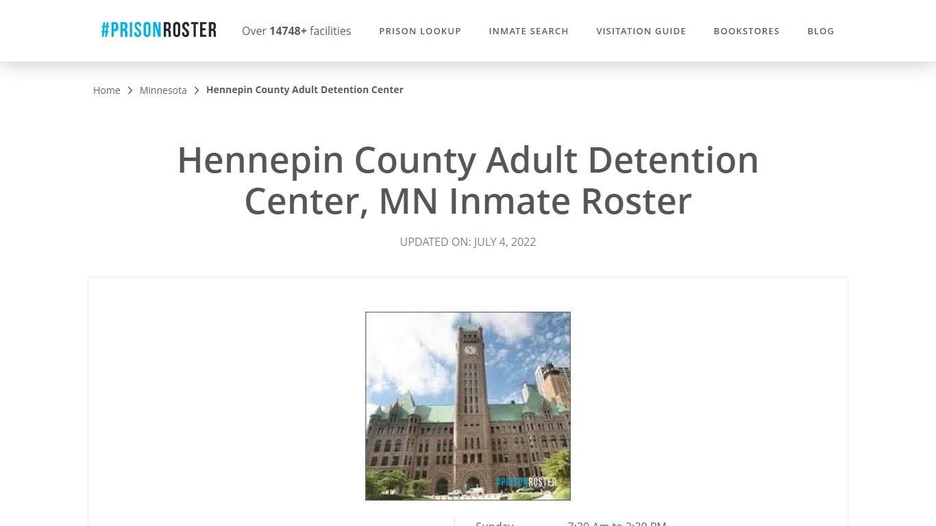 Hennepin County Adult Detention Center, MN Inmate Roster - Prisonroster