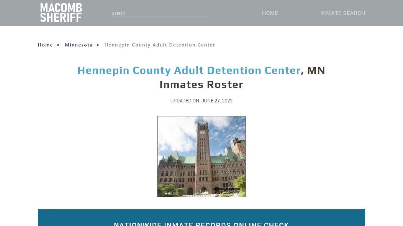 Hennepin County Adult Detention Center - macomb-sheriff.com