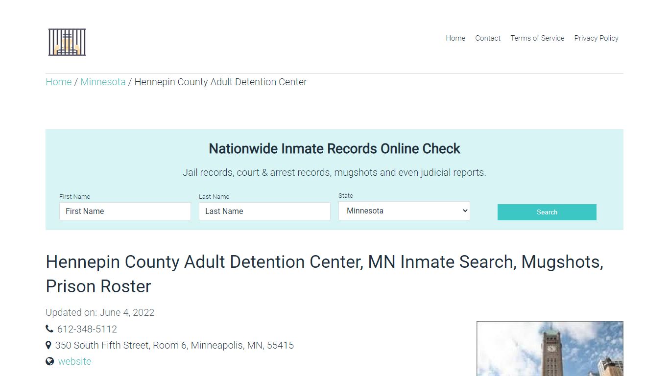 Hennepin County Adult Detention Center, MN Inmate Search, Mugshots ...